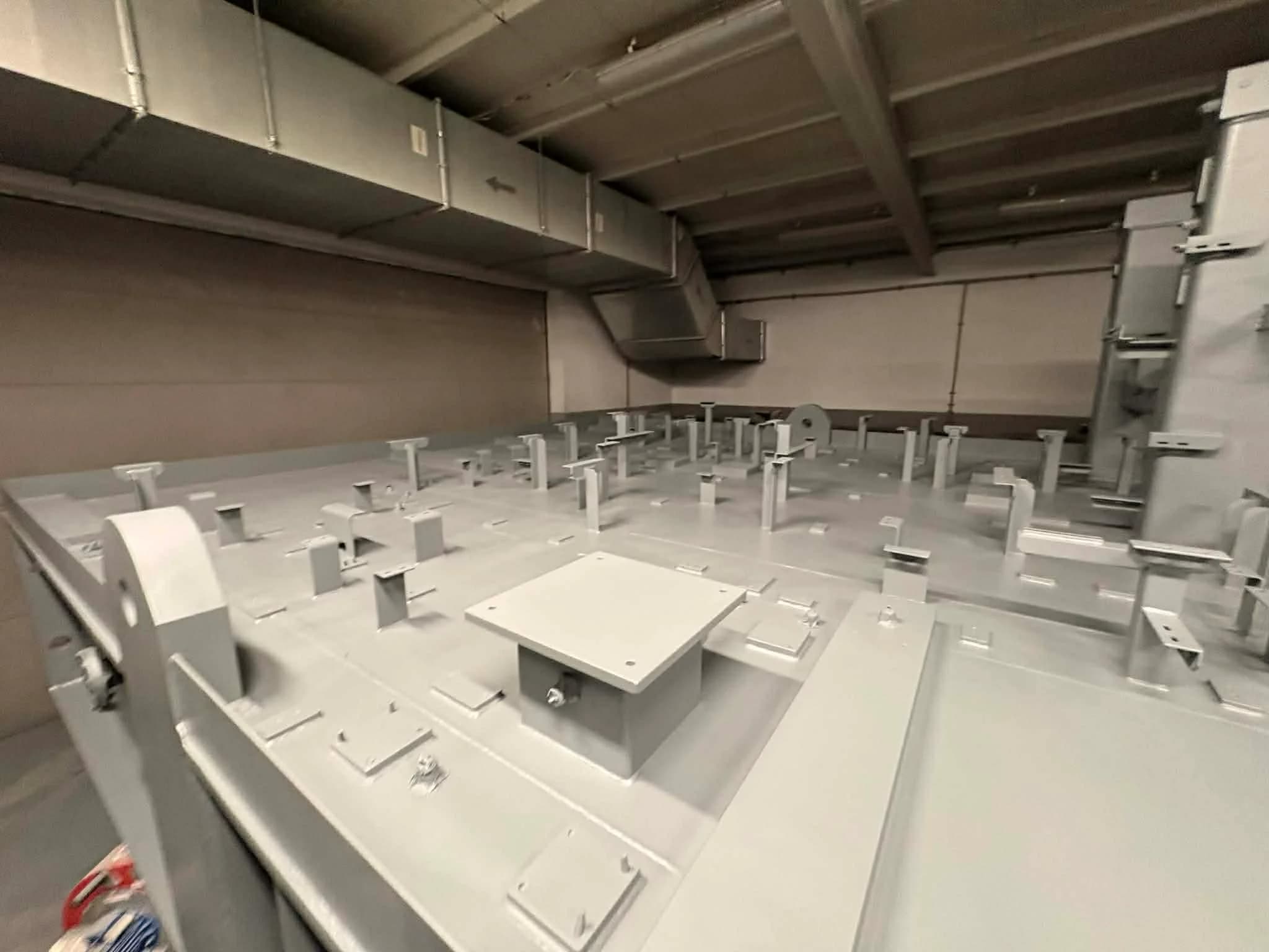 Konstrukcja stalowa po nałożeniu powłoki ochronnej